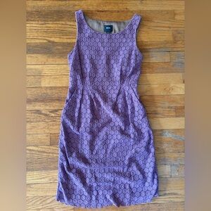 Anthropologie | Maeve Dusty Lilac “Gathered Lace” Eyelet Dress